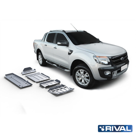 Juego de protecciones (Radiador, Motor, Caja de cambios, Caja de transferencia, Depósito de combustible) Ford Ranger 2011-2015; 2015-2022; 2,2 l. / diesel; 3,2 l. / diesel